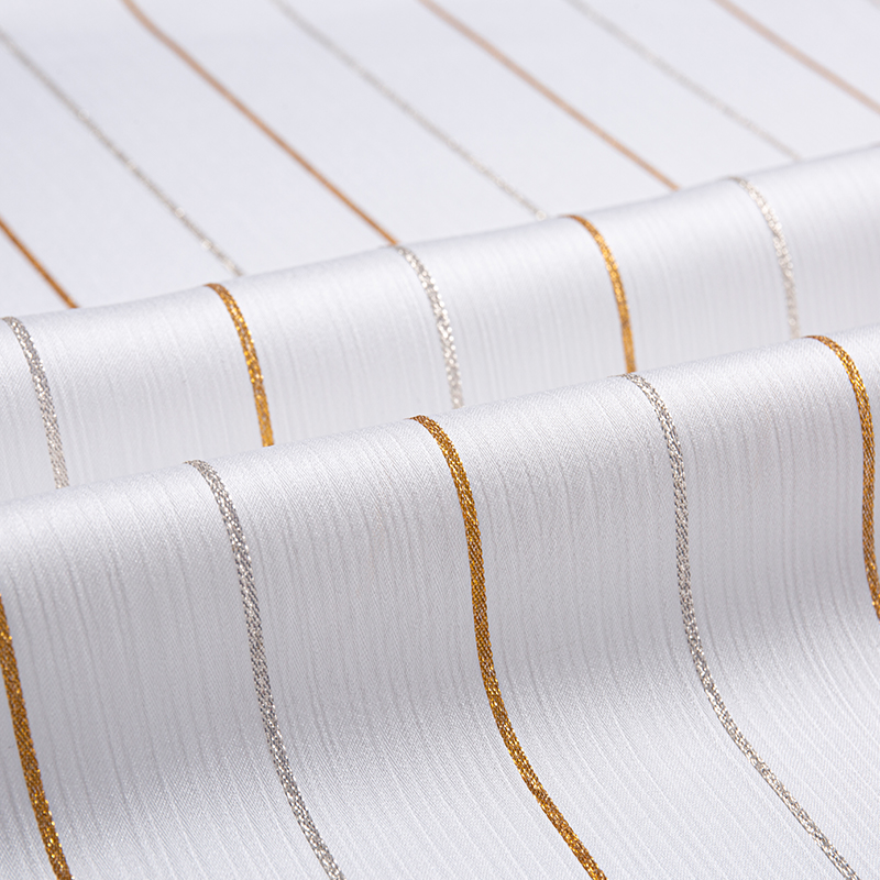 Fabraic Stripe Óir Satin Crepe