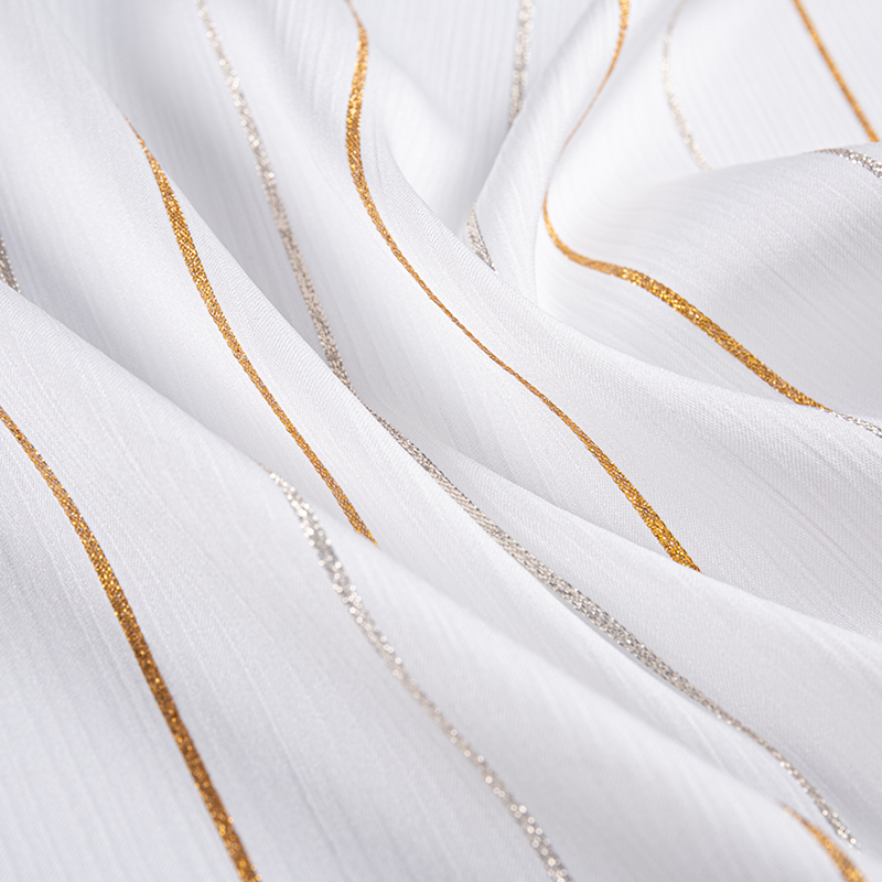 Fabraic Stripe Óir Satin Crepe