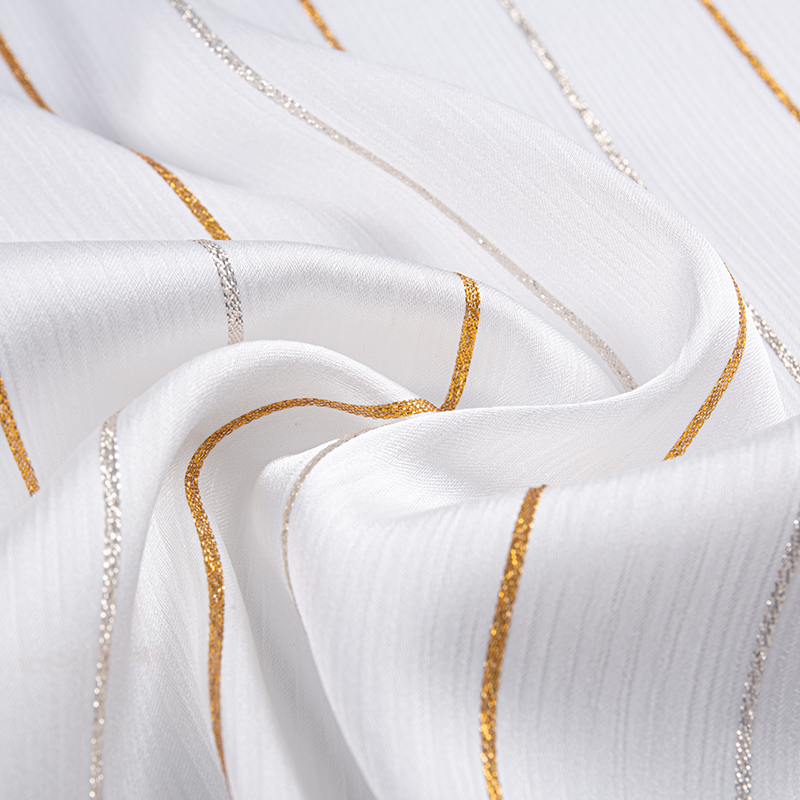 Fabraic Stripe Óir Satin Crepe